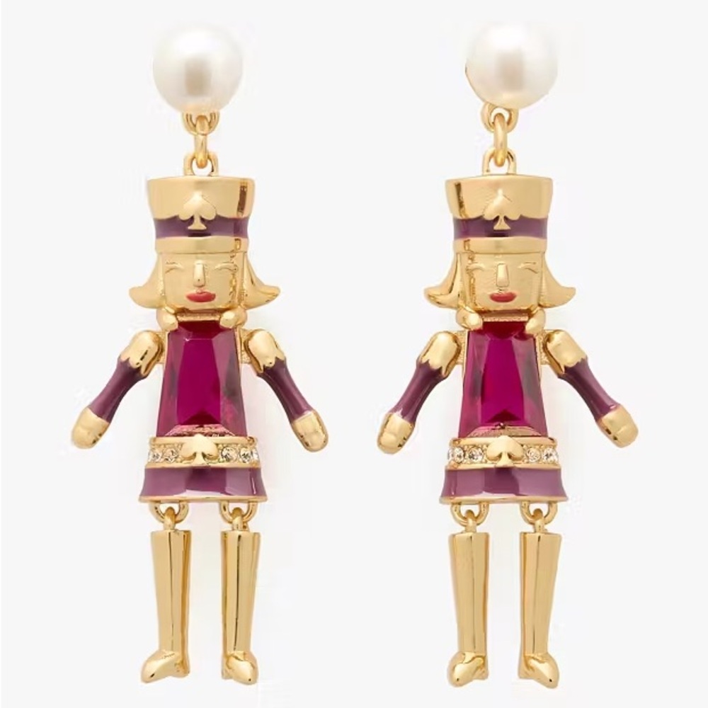 Kate Spade Oh What Fun Nutcracker Earrings